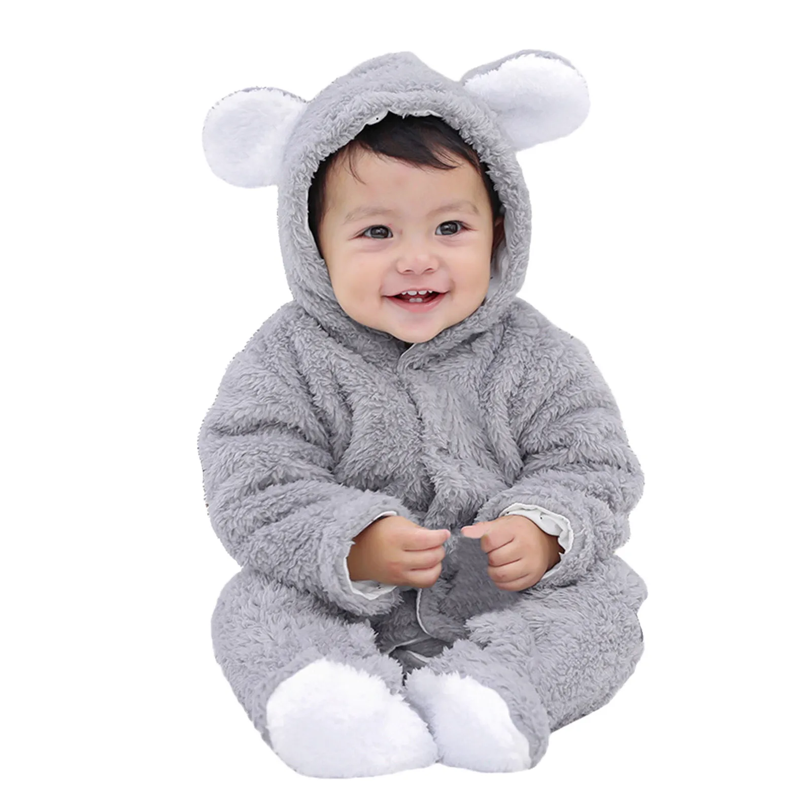 Newborn Baby Costume Rompers Infant Baby Boys Girls Rabbit Ears Footed