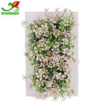 

Rectangular Artificial Plant Frame Plastic Flowers Powder Magnolia Leaves Artificial Flower Wall Hangers Imitation Flowers Artif