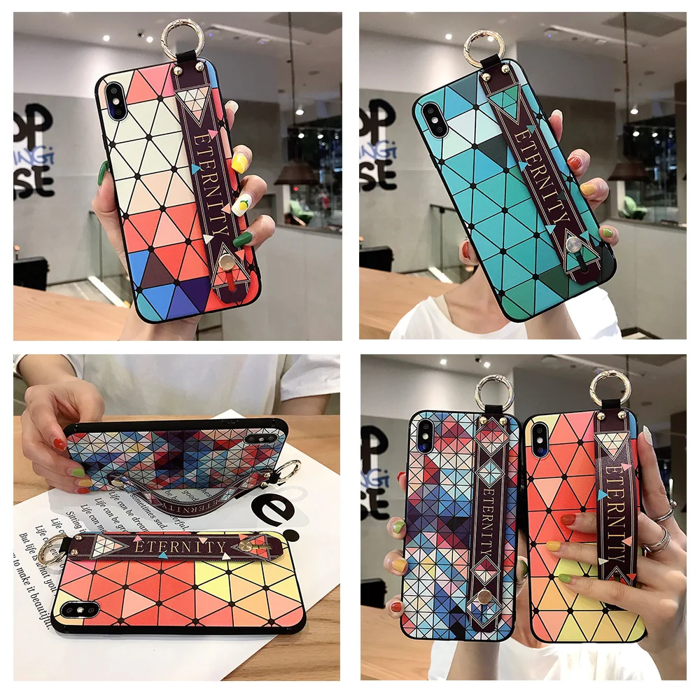 

Vintage Grid Soft Case for Xiaomi 5X 6X 8 9 CC9 A3 Lite Redmi K20 Note 4 4X 5 5A 6 7 Pro Wristband Strap Cover Phone Cases