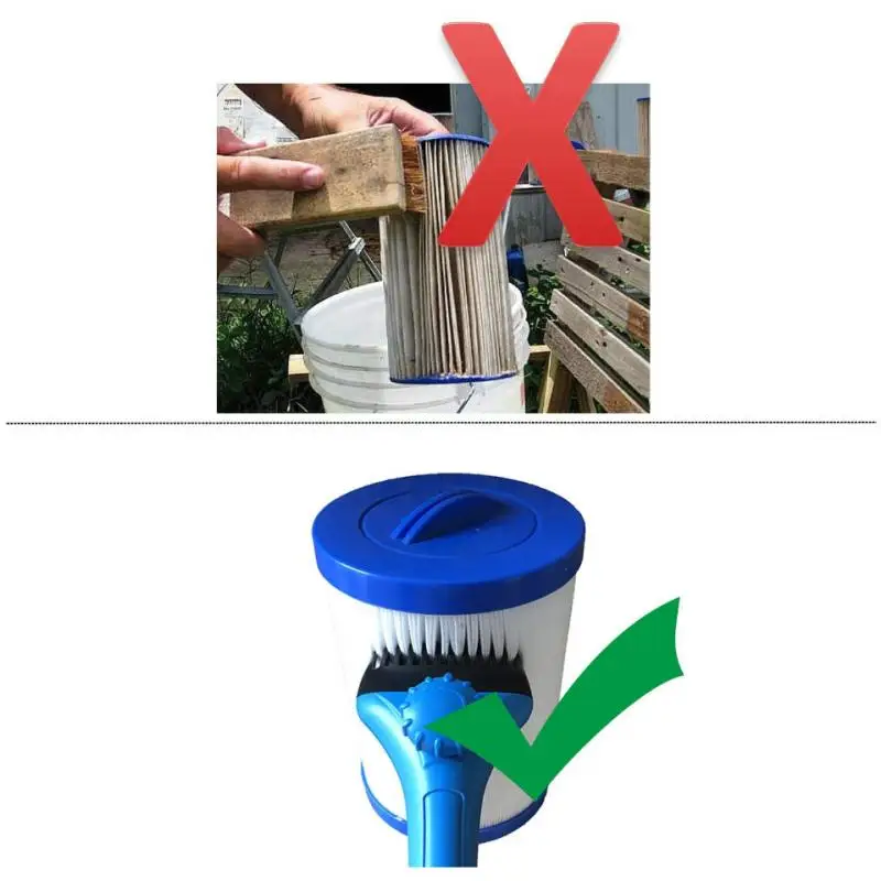 Handheld Swimming Pool Filter Cleaner Cleaning Brush Hot Tub Spa Pond Pool Filter Cleaner Swimming Cleaning Accessory swimming pool cleaning kit pool cleaning brush pool filter cleaner