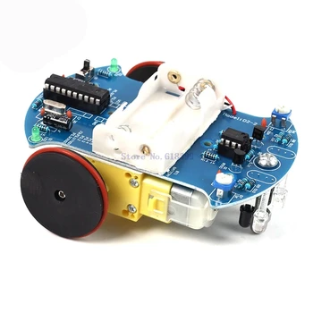 

A7-- D2-2 DIY Kit Intelligent Tracking Line Smart Car Suite Kit AT89C2051 51 MCU Electronic Production Patrol Automobile Parts