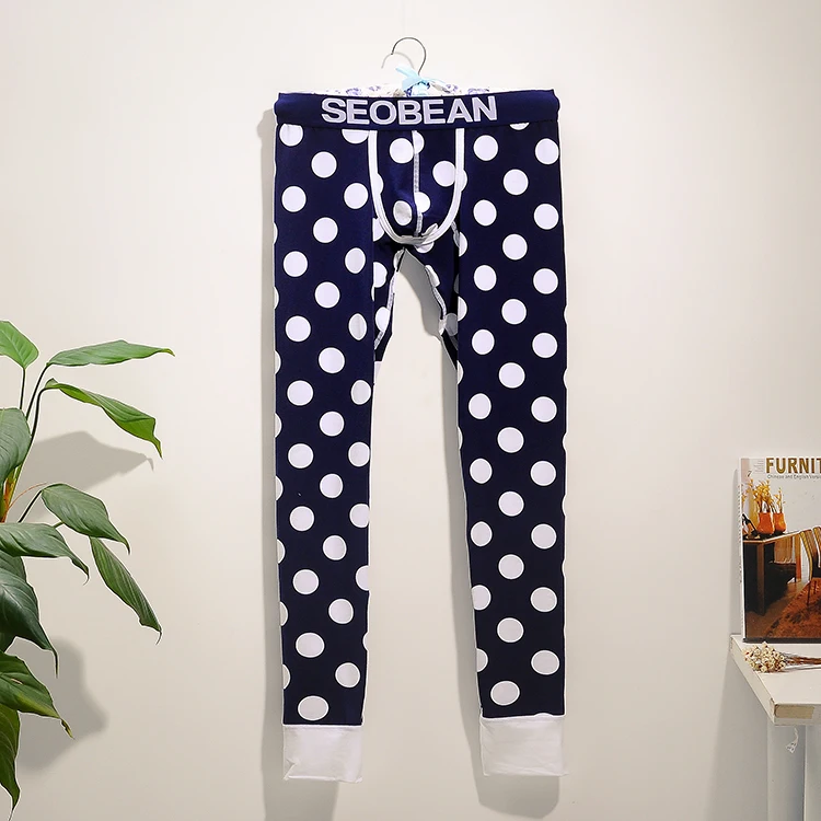 Description Picture 6 of itemFashion Men Thermal Long  Johns Printed Man Cotton Elastic Leggings Male Underpants Thin Underwear Leggins Slim Long Tights XL