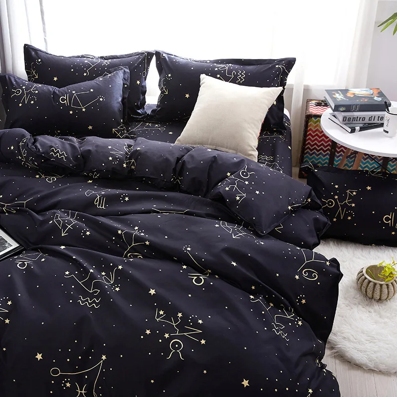 Solstice Cotton Pastoral Flower Cartoon Style Fashion Bedding Bed Linen Bed Sheet Duvet Cover Pillowcase 4pcs Bedding Sets/Queen