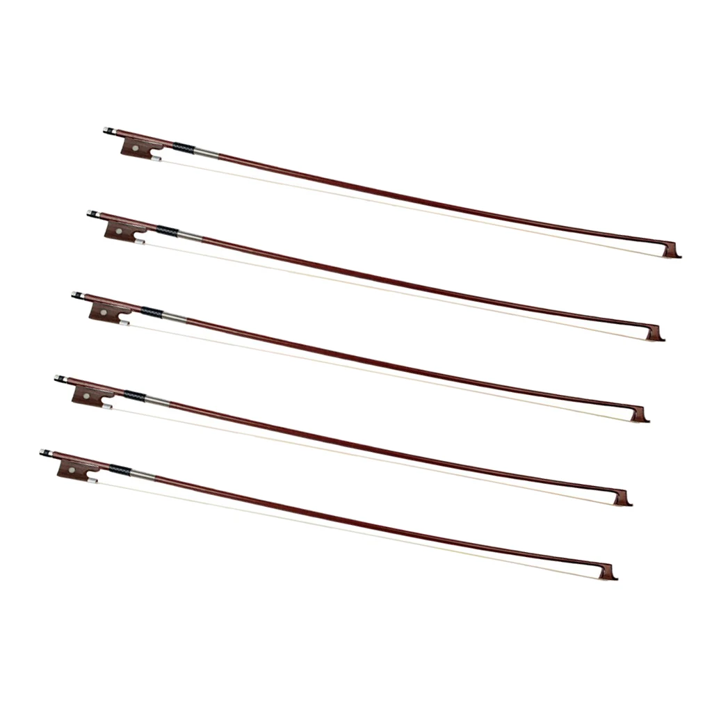 

Pack of 5 Wooden 3/4 Size Violin Fiddle Playing Bows 69cm/27.16inch String Instrument Accessory