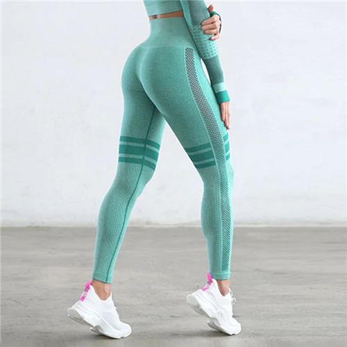 Комплект для йоги, женская спортивная одежда, одежда для спортзала, бесшовный Женский спортивный костюм, рубашки с длинным рукавом для спортзала, колготки, 2 предмета, женский спортивный костюм для фитнеса - Цвет: Yoga pants 3