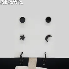 Колдовские серьги в готическом стиле из нержавеющей стали, набор, черный цвет, кошачьи серьги, ювелирное изделие, подарок на Хэллоуин, женские серьги E612980