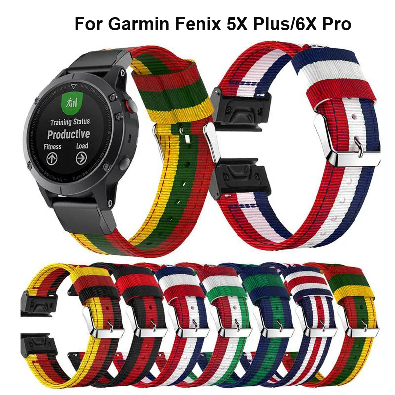 26 мм ремешок Quick Release силиконовый Easyfit сменный нейлоновый браслет для Garmin Fenix 3 3HR 6X