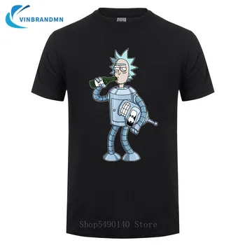 

2020 New Summer Fashion Men's Short Sleeves Bender Has A secret T-Shirts Rick Cartoon Shirts Cool Hipster Tees White CasuaL Tops