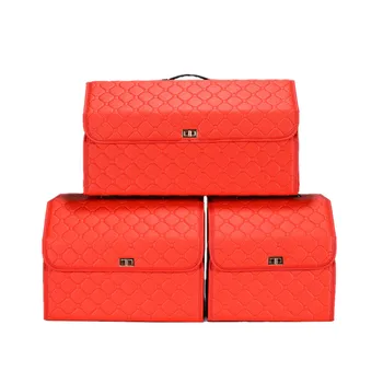 

Car luggage storage and finishing in the luggage net leather material luggage cage function universal car interior jewelry.