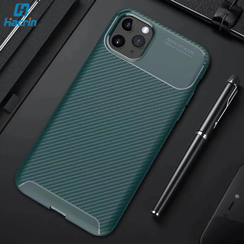 

Hacrin Case For iPhone 11 Pro Case Soft Carbon Fiber Shockproof Coque Cover For iPhone 11 11 Pro Max Case Full Protective Bumper