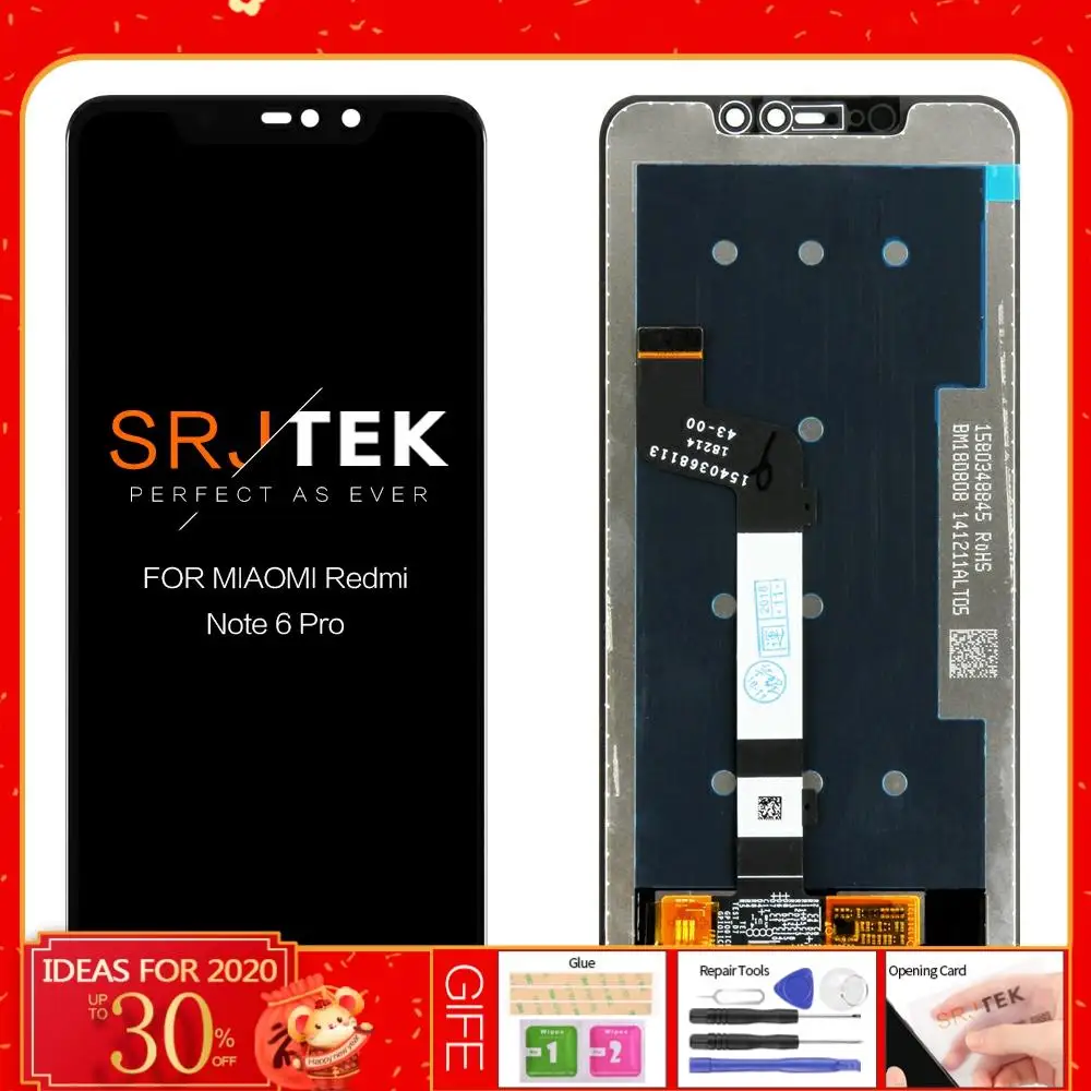 

6.26" Original Display For Xiaomi Redmi Note 6 Pro LCD Touch Screen with frame For Redmi Note 6 Pro LCD Display Replacement