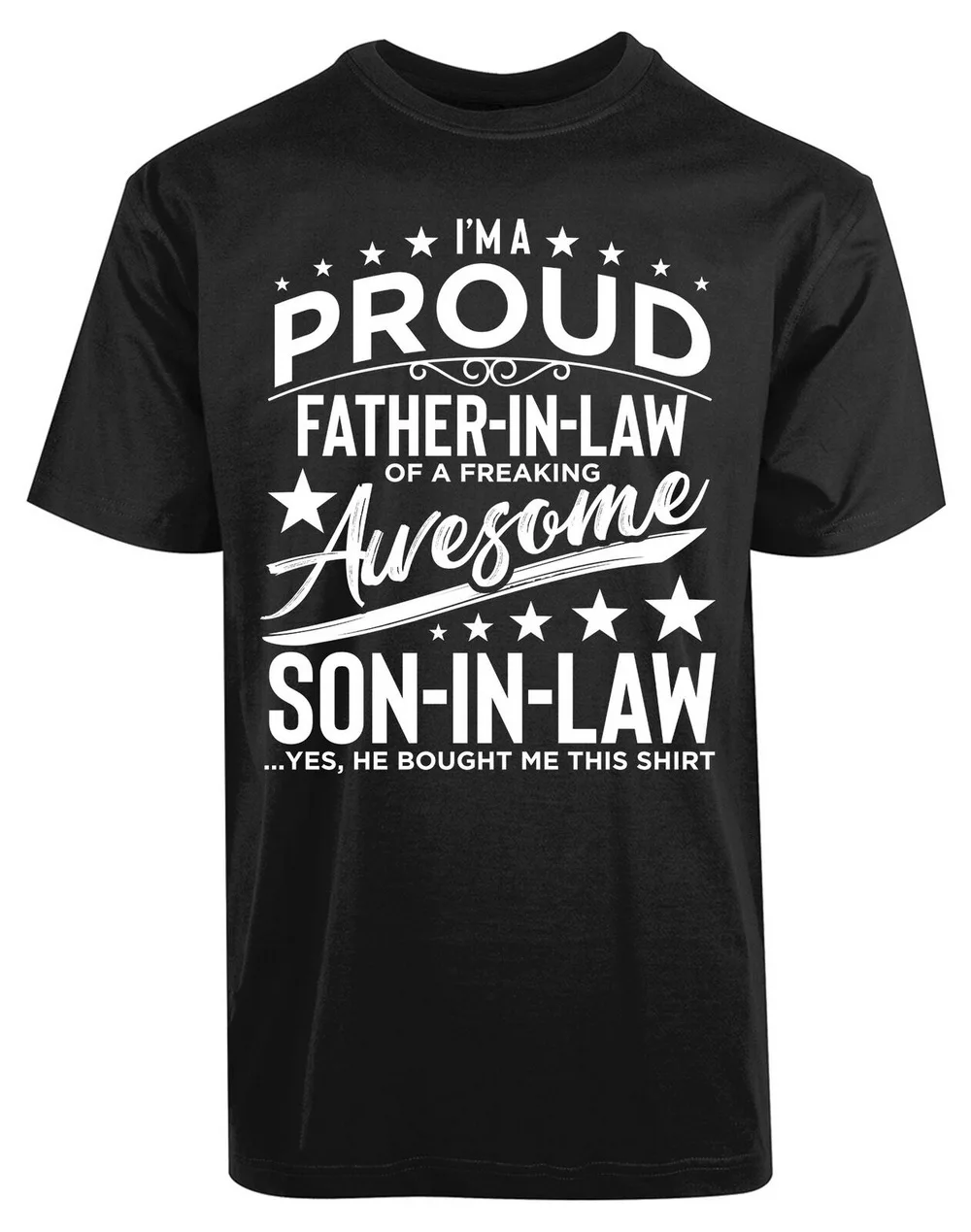 

I'm Proud Father In Law Of Freaking Awesome Son In Law New Men's Shirt Funny Tee Cotton Vintage O Neck Tee Shirt