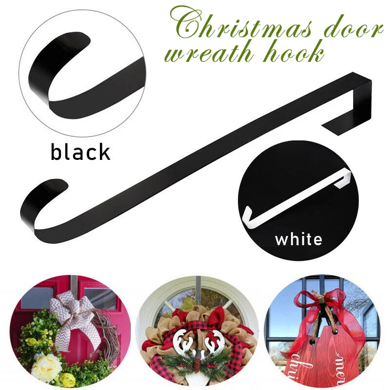

Christmas Wreath Door Hanger Secure Strong Metal Hook Xmas Garland Holder for Party UD88