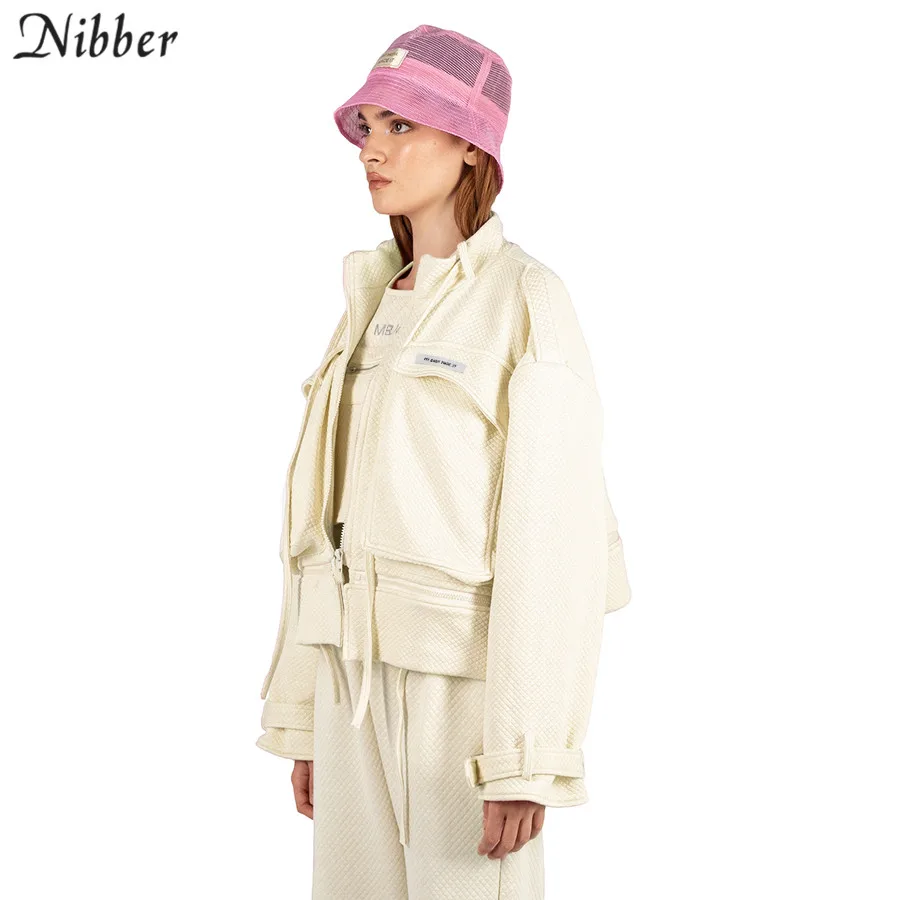 NIBBER, Осень-зима, Модное теплое Женское пальто с большим карманом, однотонный топ,, Уличная Повседневная Свободная уличная куртка, пальто для отдыха
