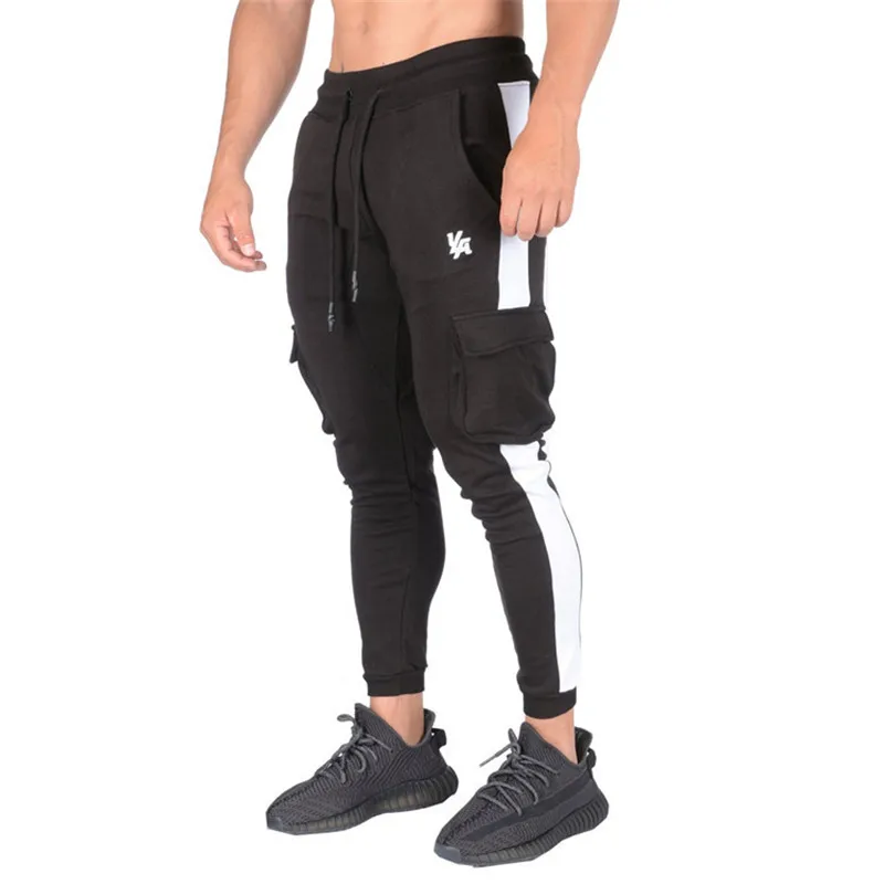 Зимние мужские спортивные штаны для фитнеса и бега, облегающие хлопковые брюки для бодибилдинга, для тренажерного зала, универсальные тренировочные брюки, штаны для бега