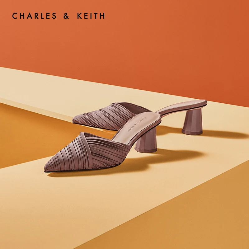 CHARLES＆KEITH Новинка на Весну и Лето2020CK1 60580163Женские Босоножки Женский Ши Mule обувь