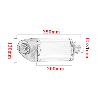 

51mm Universal Motorcycle Exhaust For Ninja400 CBR500 S1000RR GSXS750 Z900 YZF R6 Muffler DB Killer Modified Escape Moto