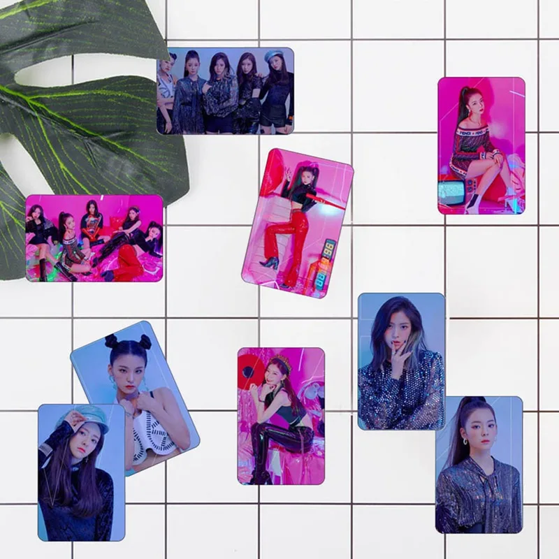 10 шт./компл. ITZY фотостудия фото карты ПВХ карты с кристаллами наклейки для автобуса студенческие карты Канцелярский набор