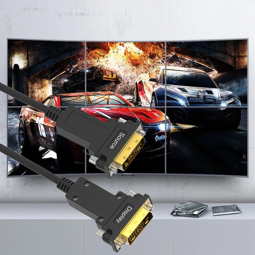광섬유 DVI 24 + 1 HD 케이블, 1080P @ 60Hz 대역폭, 4.95Gbps AOC 액티브 케이블, 컴퓨터 소스 프로젝터 TV 디스플레이용