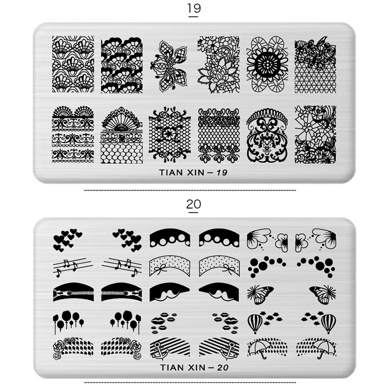 Nail Stamping Plates DIY Nail Stamper Nail Stencil Nail Charm Nail Deco Nail Art Accessoire Nail Designs Nail Art Decorations