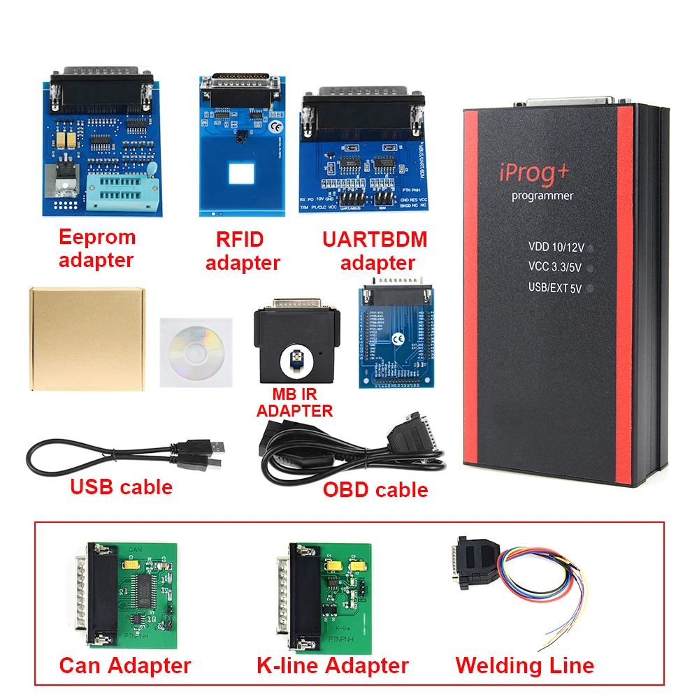 2022 New V87 Iprog Key Programmer Support IMMO+ Iprog Pro Till 2021 Replace Carprog/Digiprog/Tango wt New IR MB adapter temperature gauge Diagnostic Tools