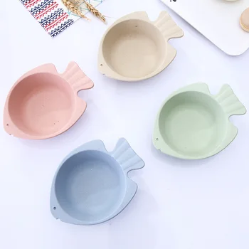 

Baby Feeding Supplies Creative Wheat Tableware Children's Small Fish Bowl Household Bowl Kindergarten Set