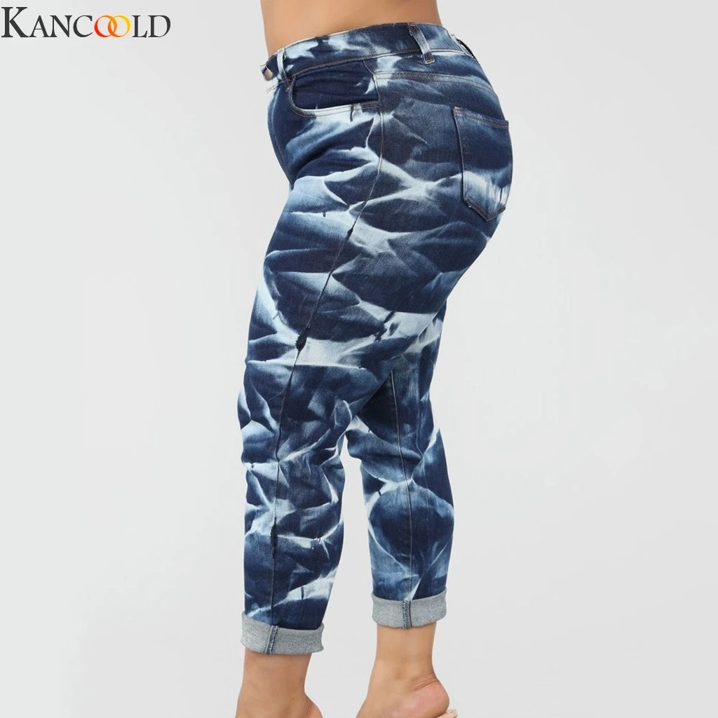 KANCOOLD новые женские летние джинсы с высокой талией джинсовые женские удобные джинсы с карманами и принтом горячая распродажа Новое поступление
