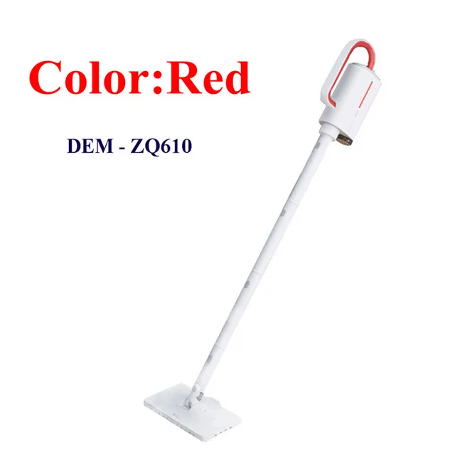 red Горячая Xiaomi Deerma пароочиститель ZQ610 ZQ600 ручная Паровая Швабра напольный очиститель для дома с 5 частями уборочная вакуумная машина - Цвет: red