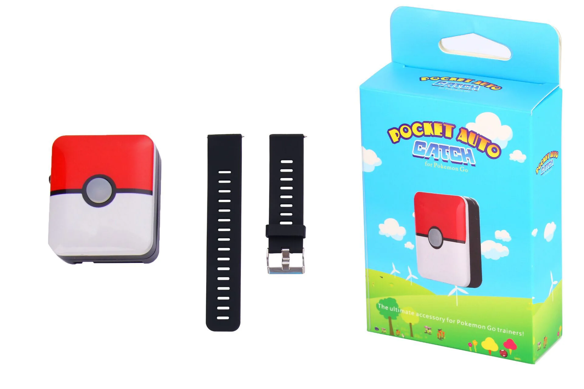 Rechargeable Square Bracelet Wristband New Auto Catch Bracelet for Pokemon Go Plus Bluetooth for Android IOS