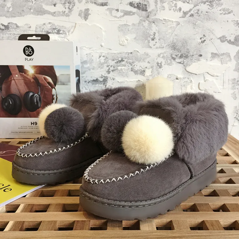 Diweini/короткие ботинки из овечьей кожи; зимние ботинки на овечьем меху; натуральная шерсть; ботильоны на плоской подошве; студенческие зимние женские ботинки; N255