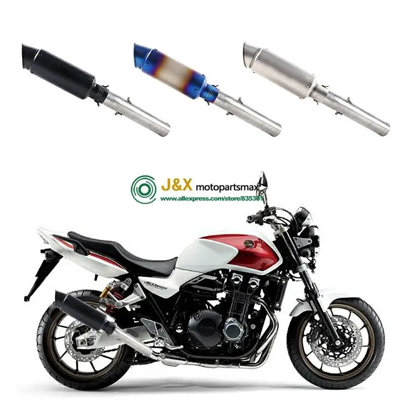 Мотоцикл полный системы глушитель Escape дБ убийца слипоны для Honda CB1300 CB 1300 среднего контакта трубы 2003 до 2013