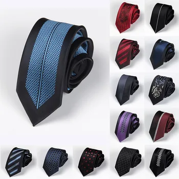

Men Tie 6cm Skinny Ties Luxury Mens Fashion Neckties Corbatas Gravata Jacquard Business Slim Tie Festival Banquet Accessories