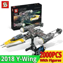 SY1106 Звездные войны, фильм Y-wing, набор звездных бойцов, Модель 2000 шт., строительные блоки, игрушки для детей, рождественский подарок