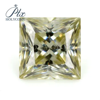 

hot sell 2 carat 7x7mm Yellow VVS Faceted priness Cut Diamond quadrangleRectangle Shape Moissanite Welcome to buy.