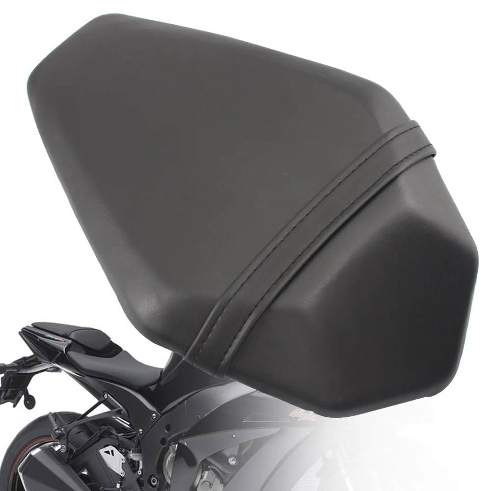 

Чехол на заднее ПАССАЖИРСКОЕ СИДЕНЬЕ мотоцикла для Kawasaki Ninja ZX-10R 2016-2019, черные кожаные подушки на сиденья ZX10R ZX 10 R 2017 2018