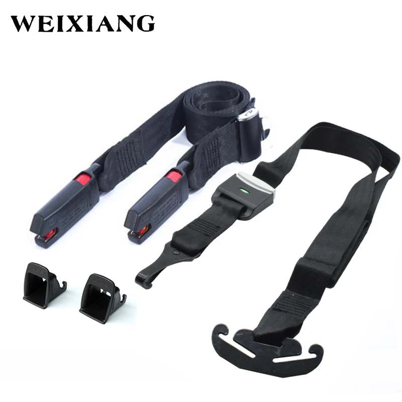 Adjustable 2 Point ISOFIX Car Child Seat Latch Strap Belt Hook Safety