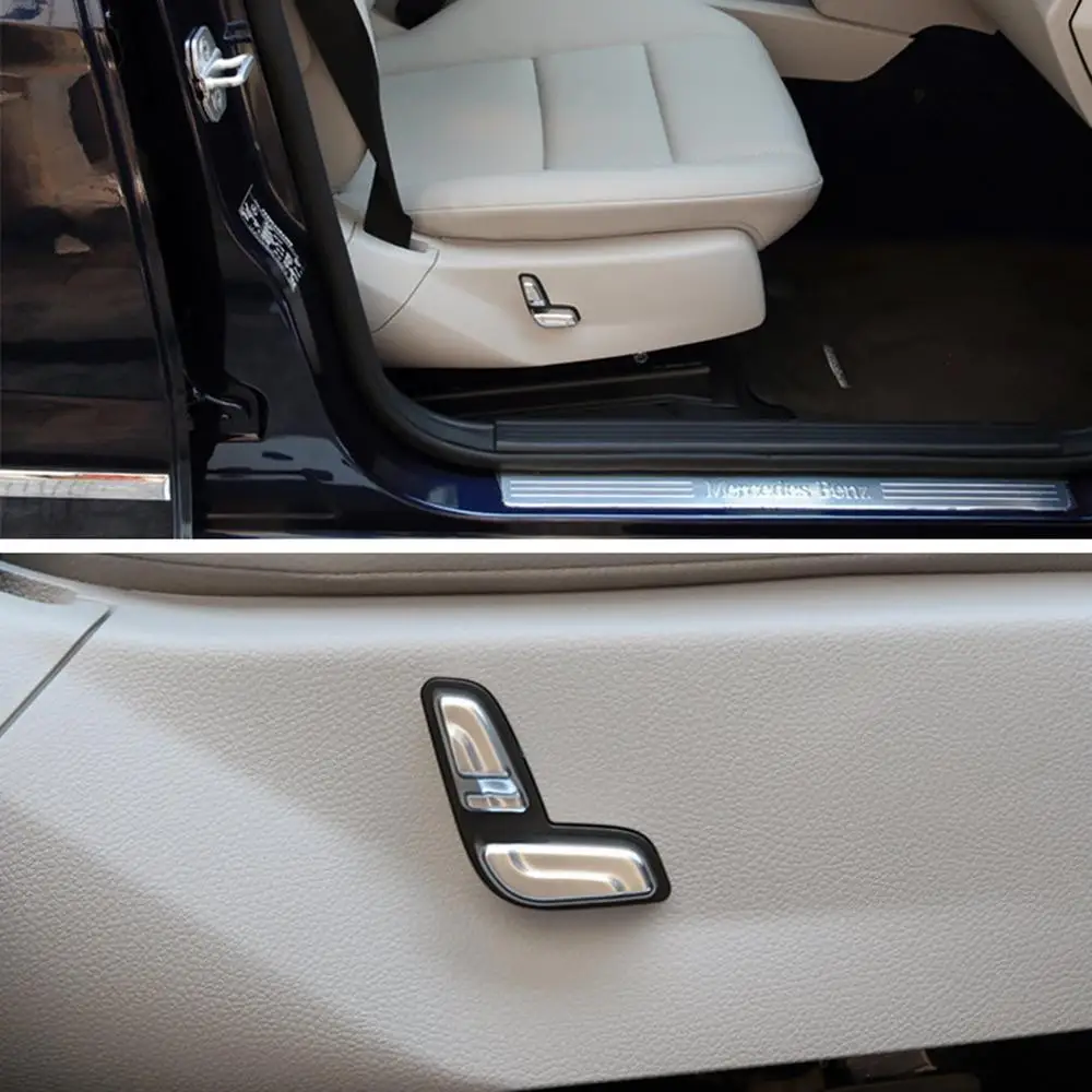 Кнопка регулировки сиденья автомобиля Наклейка для benz C-Class W204 2008- Кнопка разблокировки сиденья декоративная наклейка s