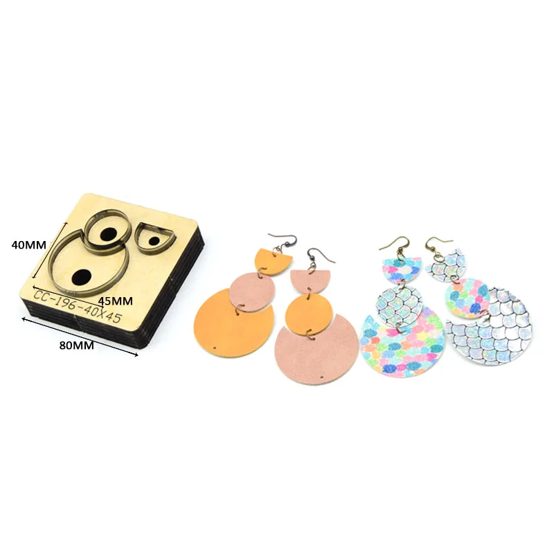 Smvoon Скрапбукинг высечка стальной перфоратор полукруглые серьги пресс форма