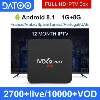 

MX9 PRO 4K TV Box With DATOO Activation Code 1 Year Subscription Europe French Italian Channels Android Arabic TV Box