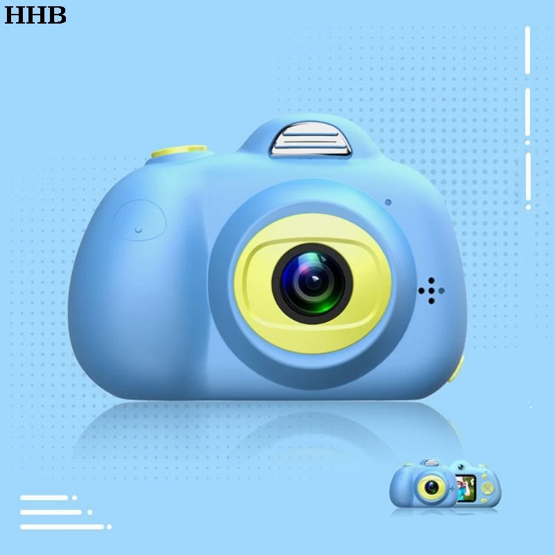 Kids Camera Toys Gifts For 4~8 Years Old Girls Shockproof Toddler Camera& Camcorder With Soft Silicone Shell For Outdoor Play - Цвет: blue