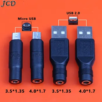 Jcd ตัวเมียเป็น Micro USB แปลงไฟกระแสตรง3.5x1.35 4.0x1.7มม. 1ชิ้น2.0อะแดปเตอร์หัวต่อตัวผู้ตัวแปลงสำหรับชาร์จสมาร์ทโฟนแท็บเล็ต 1