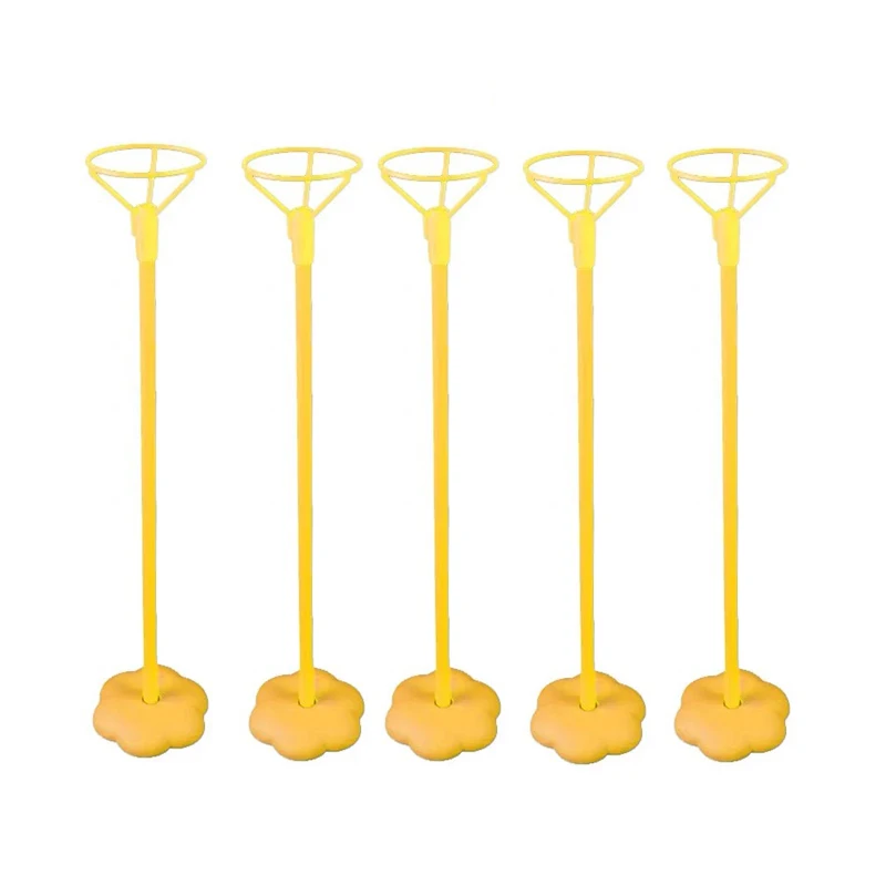 5pcs Yellow 5 комплектов цветной воздушный шар палочка Подставка Набор многоразовый Настольный воздушный шар для колонны держатель для свадьбы дня рождения любые вечерние аксессуары для декора - Цвет: 5pcs Yellow