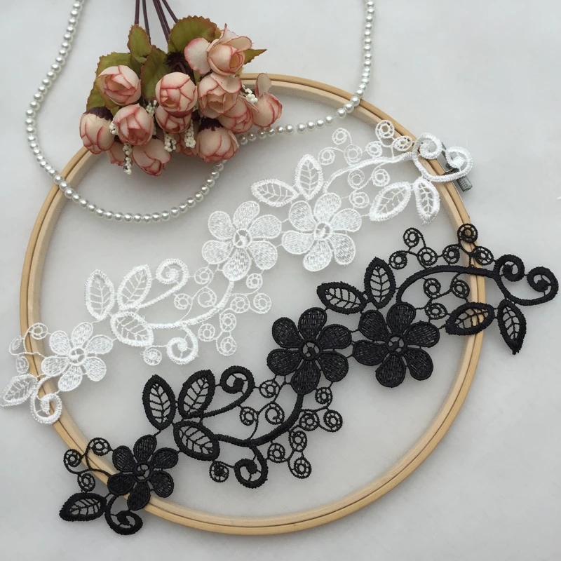 Vintage Flower Embroidery Lace Appliqued Fabric Jacquard Ribbon Lace Fabric lace fabric lace ribbon sewing patches lace sewing supplies lace sewing accessories lace garment accessories lace accessories lace decoration Sewing Trims Patch Scrapbooking 4Pcs/Set