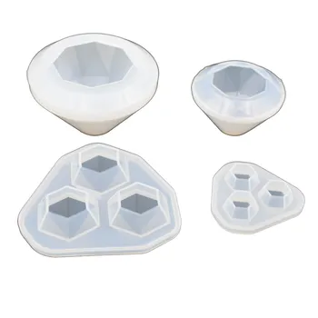 

2pieces Silicone Mold for jewelry Diamond Pendant Resin epoxy Silicone Mould handmade tool