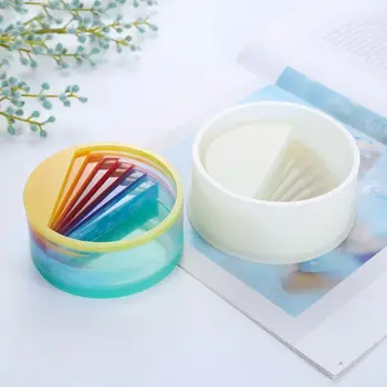 

DIY Silicone Mold Crystal Circular Drip Concrete Gypsum Abrasive Box Decoration