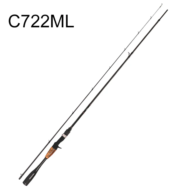 C722ML Палисандр 2 Раздел Фудзи приманка Rod Fast Action Удочка свет/средний свет Мощность спиннинговая удочка для забрасывания наживки с ручкой из углеродного волокна - Цвет: C722ML