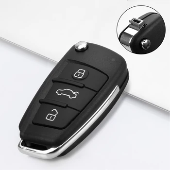 

Car Key Shell Key Fob Case 3 Button Auto Replacement Folding Remote Flip Case No Blade For Audi A2 A3 A4 A6 A6L A8 Q7 TT