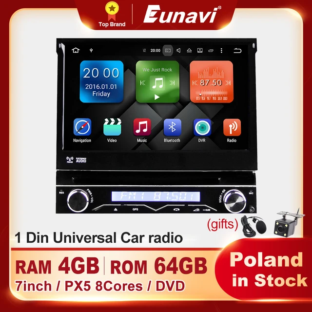 1din Android 9.0 Car Stereo With 7 Inch Retractable Display Bluetooth Wifi  Gps Navigation Head Unit Rds Fm Radio Receiver - Car Multimedia Player -  AliExpress