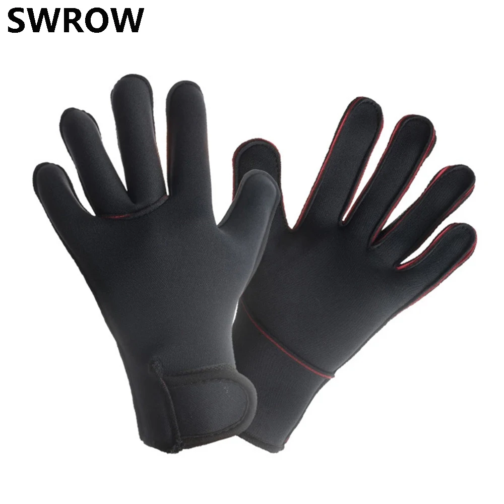 

1 pair of diving gloves professional neoprene warm gloves diving equipment high quality swimming diving gloves black