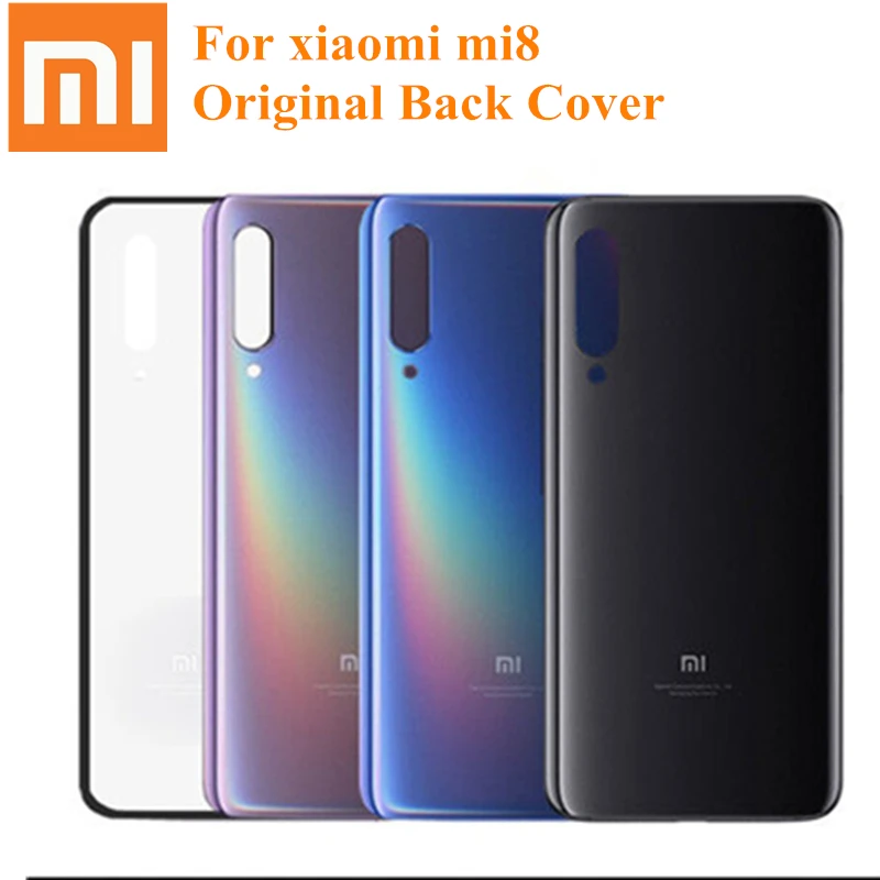 

Original XiaoMi 8 Replacement Battery Back Cover Door Glass CASE For Xiaomi 8 Mi8 Rear Housing Protective Phone Back Cover tools